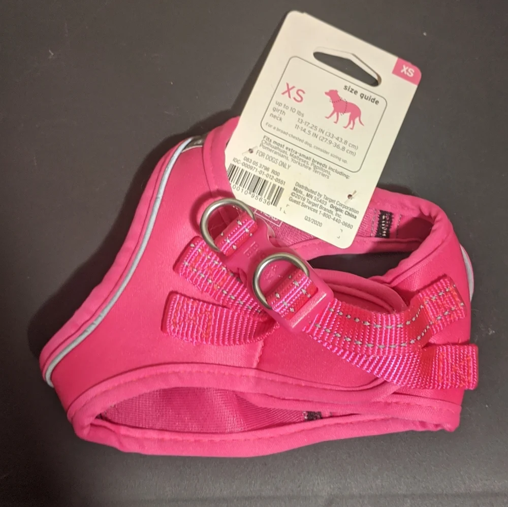 Boots & Barkley Ultimate Reflective Comfort Wrap Xs Pink Dog Cat Animal Harness